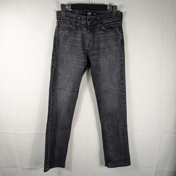 Hollister Slim Straight Jeans 28x30 Gray Wash Epic Flex Stretch Denim Men’s - Picture 5 of 5